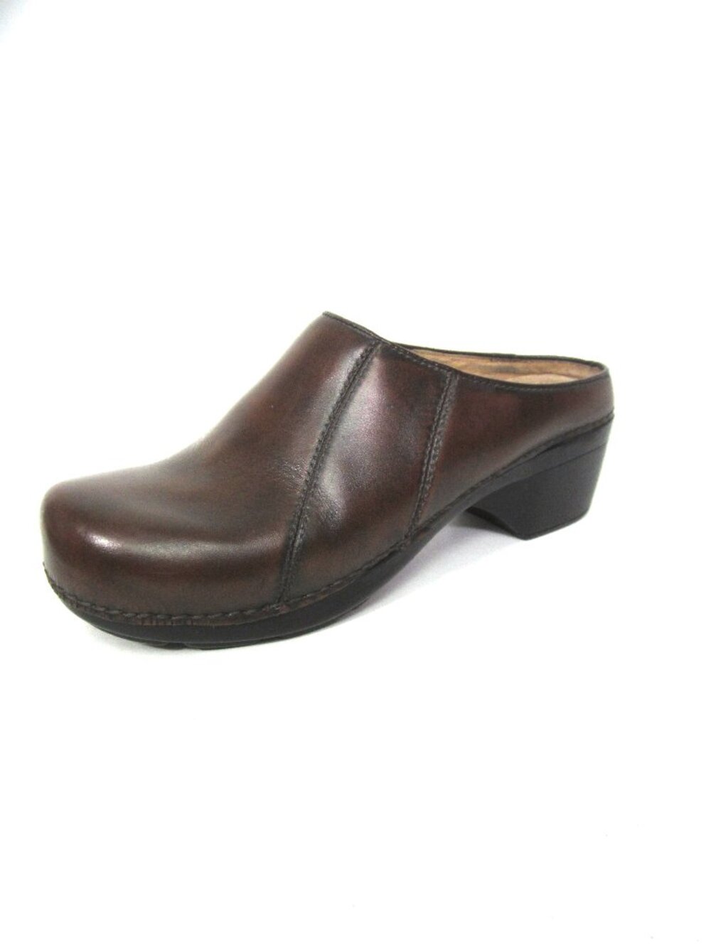 Dansko Sienna Size 41 Women's 10.5 11 Brown Leather Mule Clog 2" Heel
